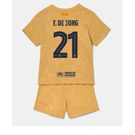 Baby Fußballbekleidung Barcelona Frenkie de Jong #21 Auswärtstrikot 2022-23 Kurzarm (+ kurze hosen)